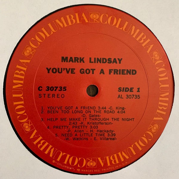 Mark Lindsay : You've Got A Friend (LP, Album, Pit)