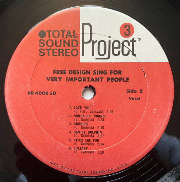 Free Design* : Sing For Very Important People (LP, Album)