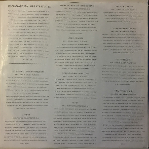 Bananarama : The Greatest Hits Collection (LP, Comp, Car)