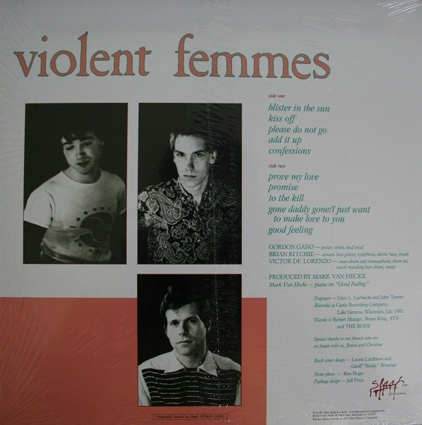 Violent Femmes : Violent Femmes (LP, Album, RE, RM, 180)