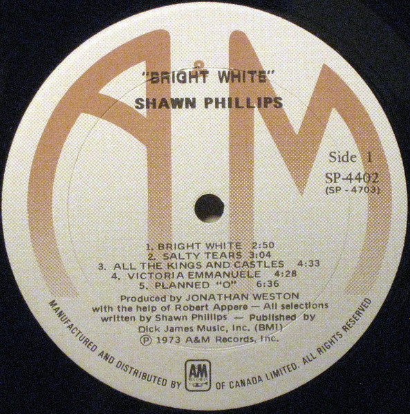 Shawn Phillips (2) : Bright White (LP, Album, RE)