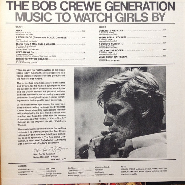 The Bob Crewe Generation : Music To Watch Girls By (LP)