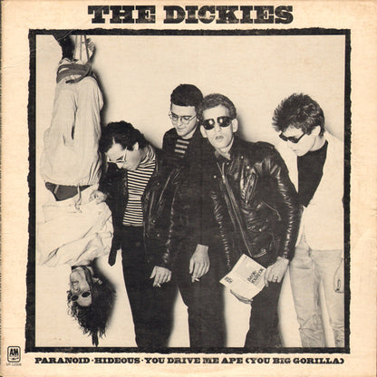 The Dickies : Paranoid ▪ Hideous ▪ You Drive Me Ape (You Big Gorilla) (10", Maxi, Ltd, Whi)