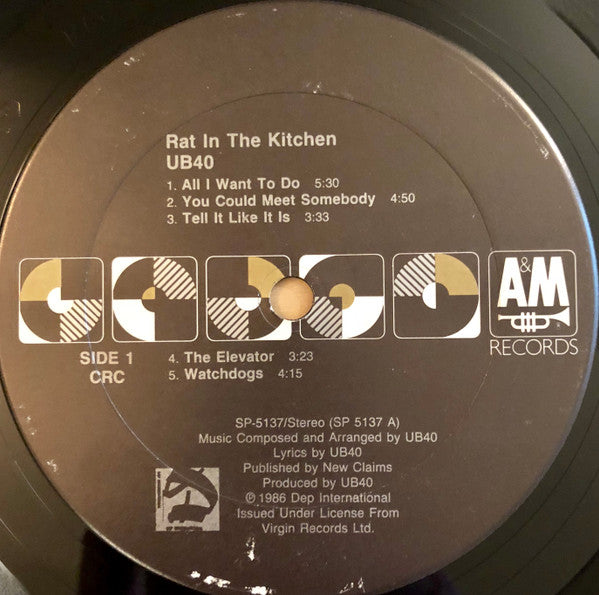 UB40 : Rat In The Kitchen (LP, Club, CRC)