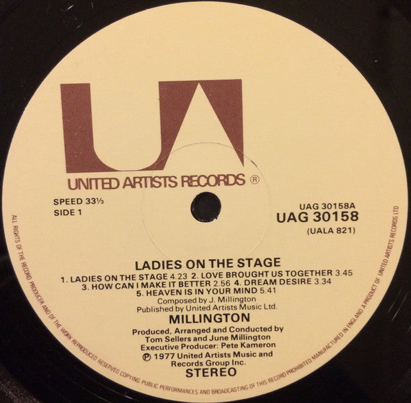 Millington (2) : Ladies On The Stage (LP, Album)