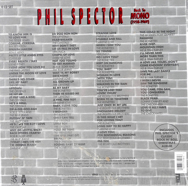 Phil Spector : Back To Mono (1958-1969) (Box + 3xCD, Comp, Mono, RM + CD, Album, Mono, RE, )