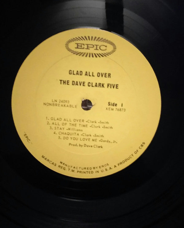 The Dave Clark Five : Glad All Over (LP, Album, Mono)