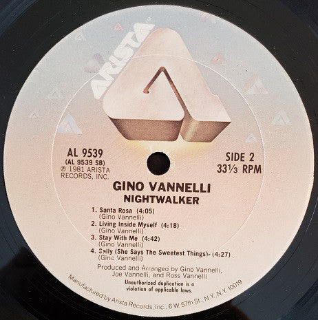 Gino Vannelli : Nightwalker (LP, Album, Ter)