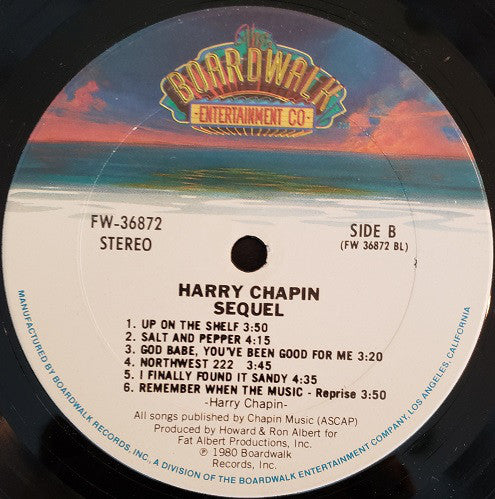 Harry Chapin : Sequel (LP, Album, San)