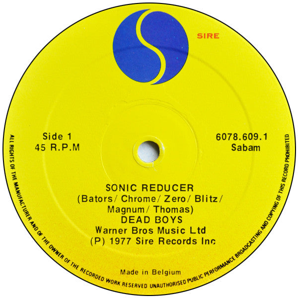 Dead Boys* : Sonic Reducer (12", Single)
