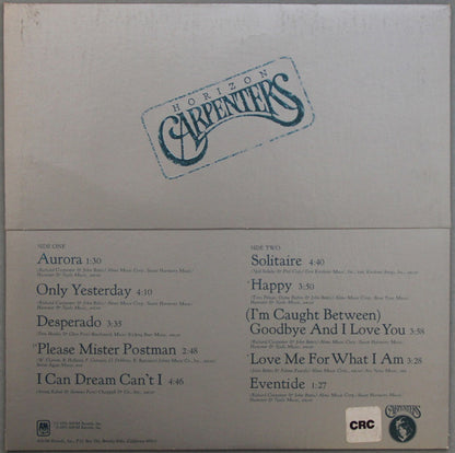 Carpenters : Horizon (LP, Album, Club, CRC)