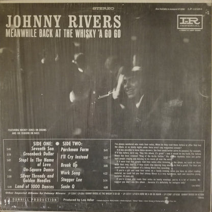 Johnny Rivers : Meanwhile Back At The Whisky À Go Go (LP, Album, RCA)