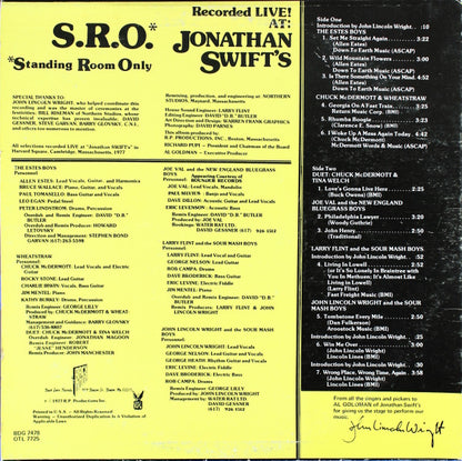 Various : S.R.O. Recorded Live At Jonathan Swift's (LP)