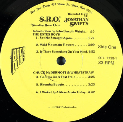 Various : S.R.O. Recorded Live At Jonathan Swift's (LP)