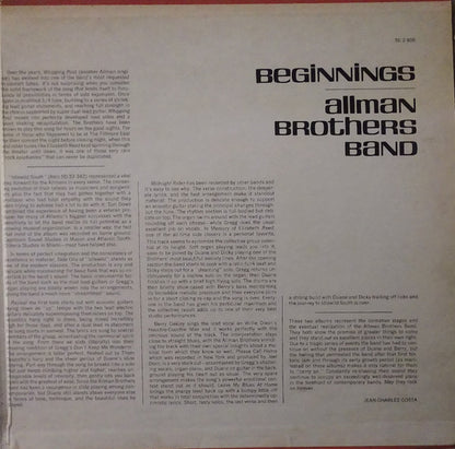 The Allman Brothers Band : Beginnings (2xLP, Comp, PR )