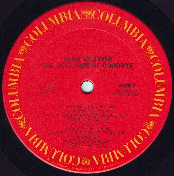 Jane Olivor : The Best Side Of Goodbye (LP, Album, San)