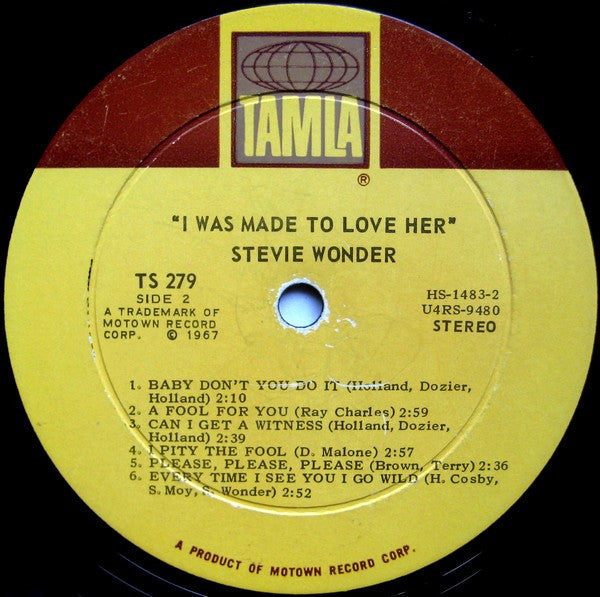 Stevie Wonder : I Was Made To Love Her (LP, Album, RP, Roc)