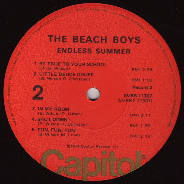 The Beach Boys : Endless Summer (2xLP, Comp, RE, Win)