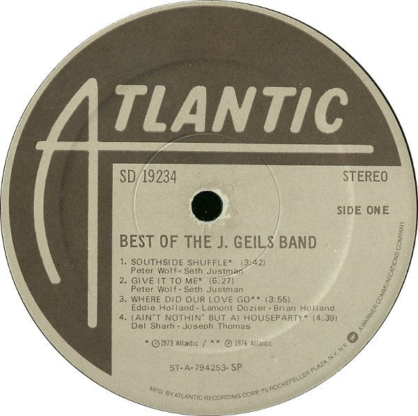 The J. Geils Band : Best Of The J. Geils Band (LP, Comp, Spe)