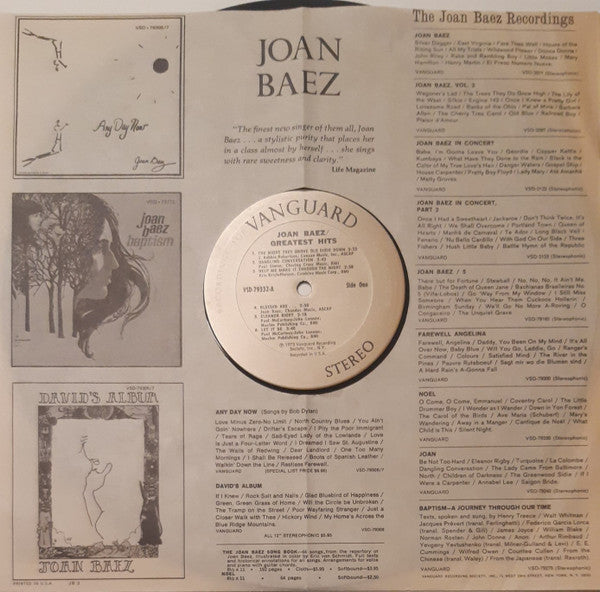 Joan Baez : Hits/Greatest & Others (LP, Comp, Ter)