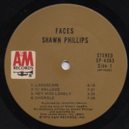 Shawn Phillips (2) : Faces (LP, Album, Ter)