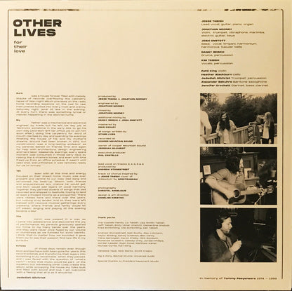 Other Lives : For Their Love (LP, Album, Ltd, Cle)