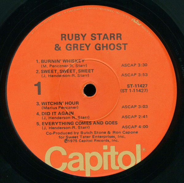 Ruby Starr And Grey Ghost (3) : Ruby Starr And Grey Ghost (LP, Album, Win)