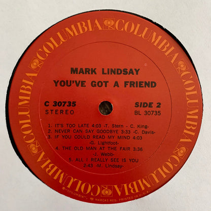 Mark Lindsay : You've Got A Friend (LP, Album, Pit)