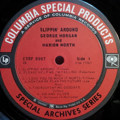 George Morgan (2) And Marion Worth : Slippin' Around (LP, Album, RE)