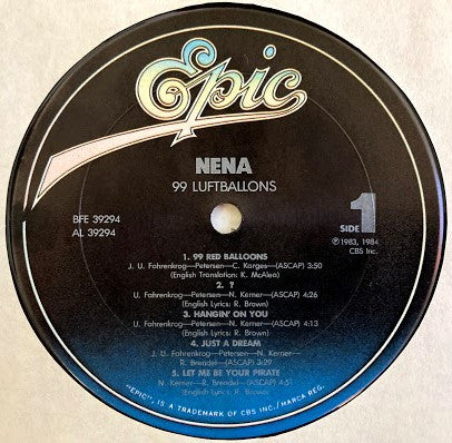 Nena : 99 Luftballons (LP, Album, Car)