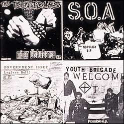 Various : Four Old Seven Inches On A Twelve Inch (LP, Comp, RE, Cle)