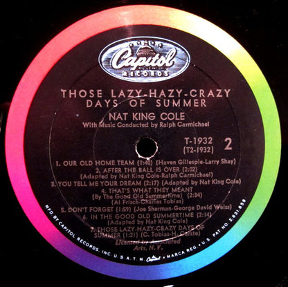 Nat King Cole : Those Lazy-Hazy-Crazy Days Of Summer (LP, Album, Mono)
