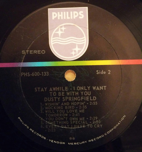 Dusty Springfield : Stay Awhile - I Only Want To Be With You (LP, Album)