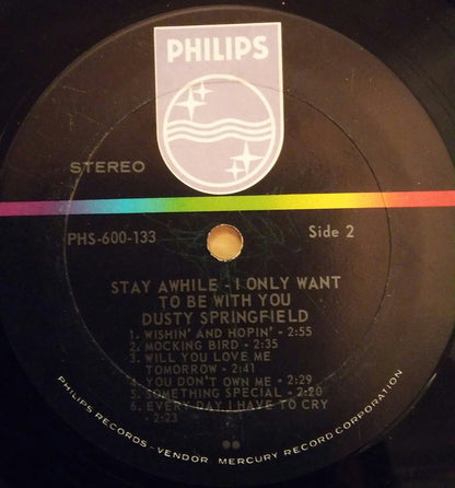 Dusty Springfield : Stay Awhile - I Only Want To Be With You (LP, Album)