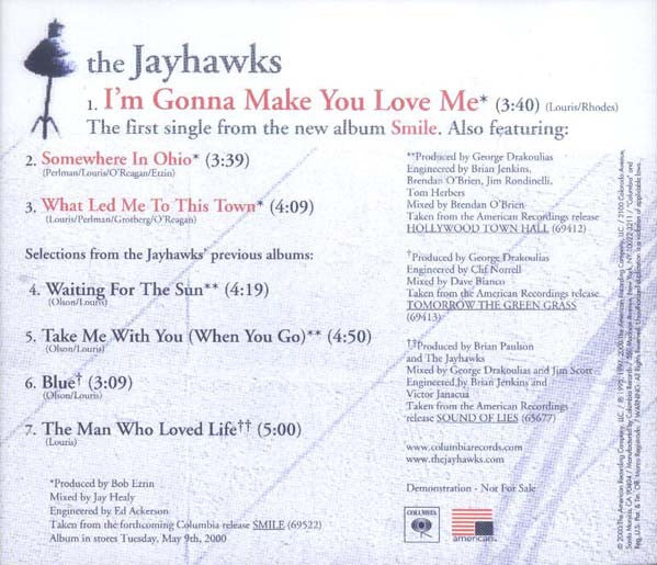 The Jayhawks : I'm Gonna Make You Love Me (CD, Maxi, Promo)