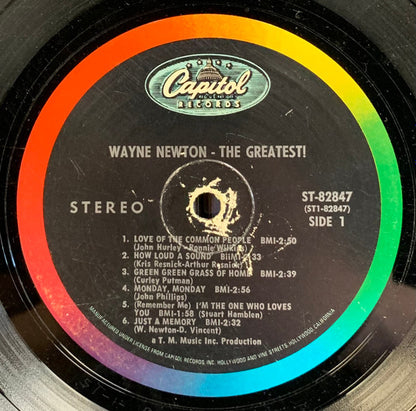 Wayne Newton : The Greatest! (LP, Album, Pin)