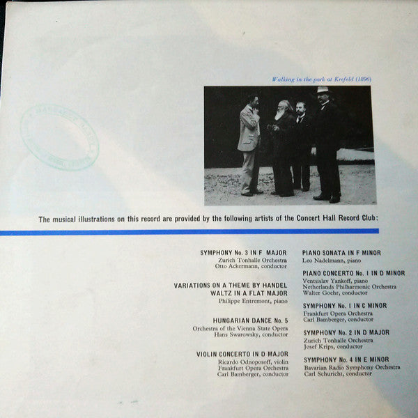 Donald Houston : Johannes Brahms (10")