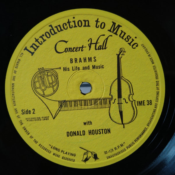 Donald Houston : Johannes Brahms (10")