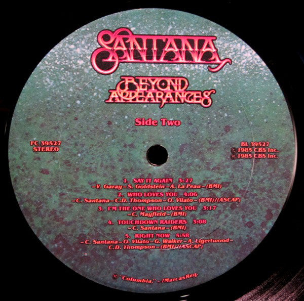 Santana : Beyond Appearances (LP, Album, Pit)