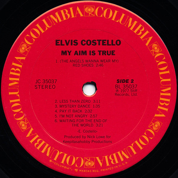 Elvis Costello : My Aim Is True (LP, Album, Yel)