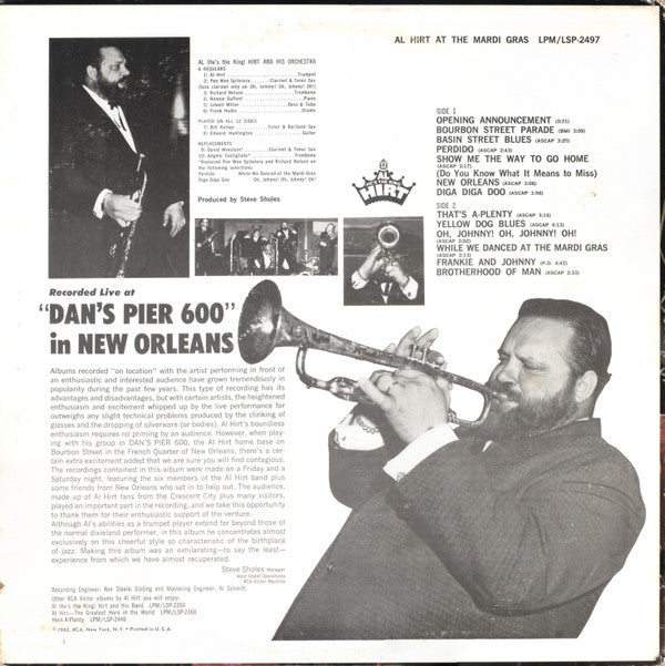 Al Hirt : Al Hirt At The Mardi Gras (LP, RP, Roc)