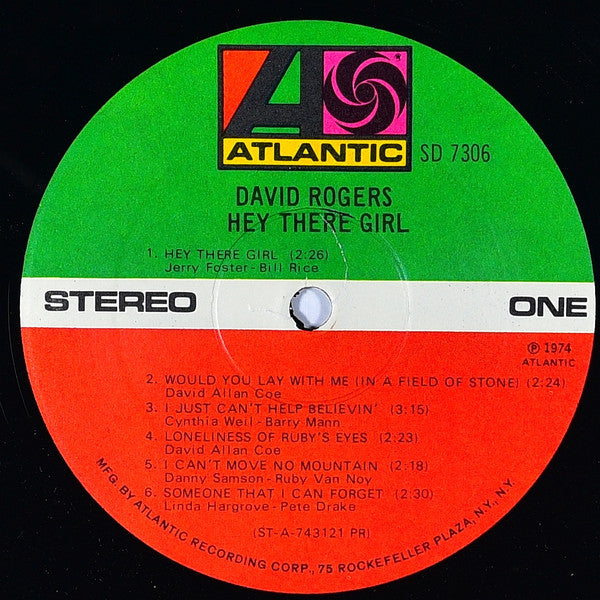 David Rogers (7) : Hey There Girl (LP, Album)