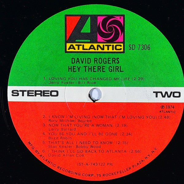 David Rogers (7) : Hey There Girl (LP, Album)