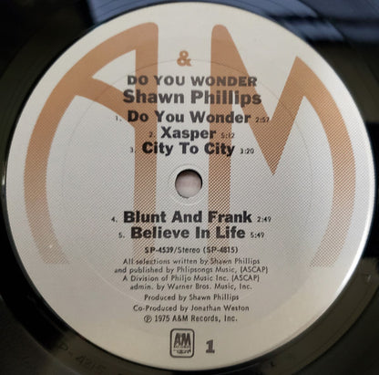 Shawn Phillips (2) : Do You Wonder (LP, Album, Mon)