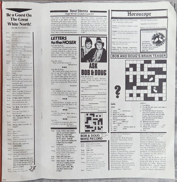 Bob & Doug McKenzie : Great White North (LP, Album, 53 )