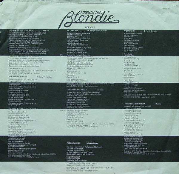 Blondie : Parallel Lines (LP, Album, Ter)