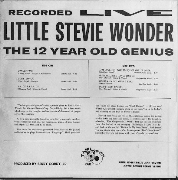 Little Stevie Wonder* : The 12 Year Old Genius - Recorded Live (LP, Album)