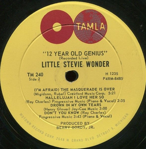 Little Stevie Wonder* : The 12 Year Old Genius - Recorded Live (LP, Album)