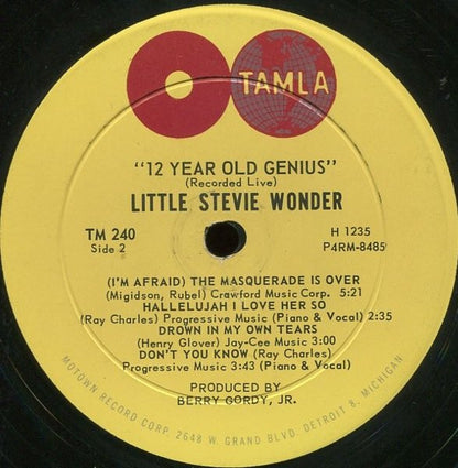 Little Stevie Wonder* : The 12 Year Old Genius - Recorded Live (LP, Album)