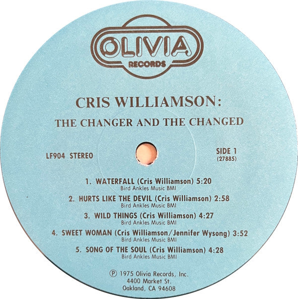 Cris Williamson : The Changer And The Changed (LP, RE)